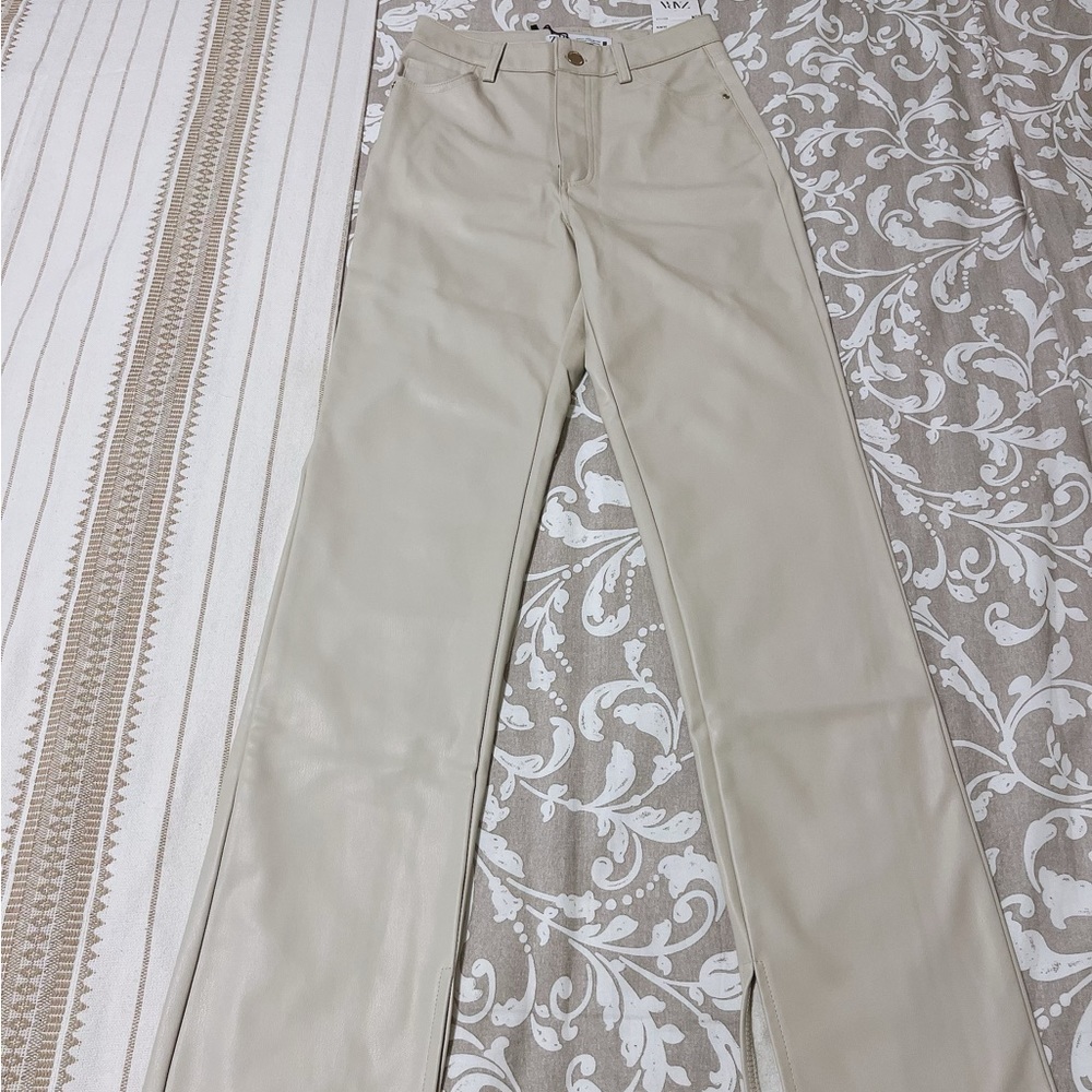 ZARA FAUX LEATHER PANTS
